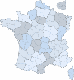 La carte des départements français